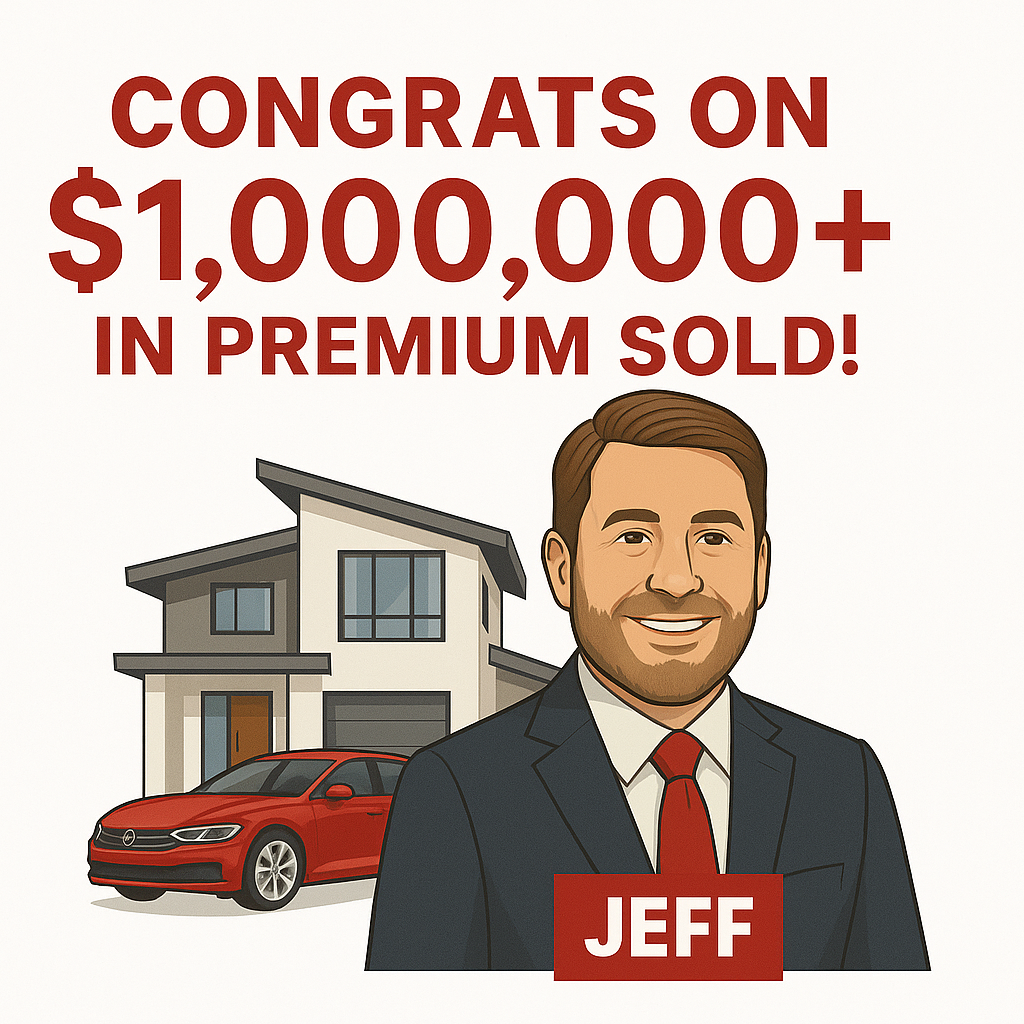 Jeff Silvernail Has Achieved Over $1 million in Premium Placed!